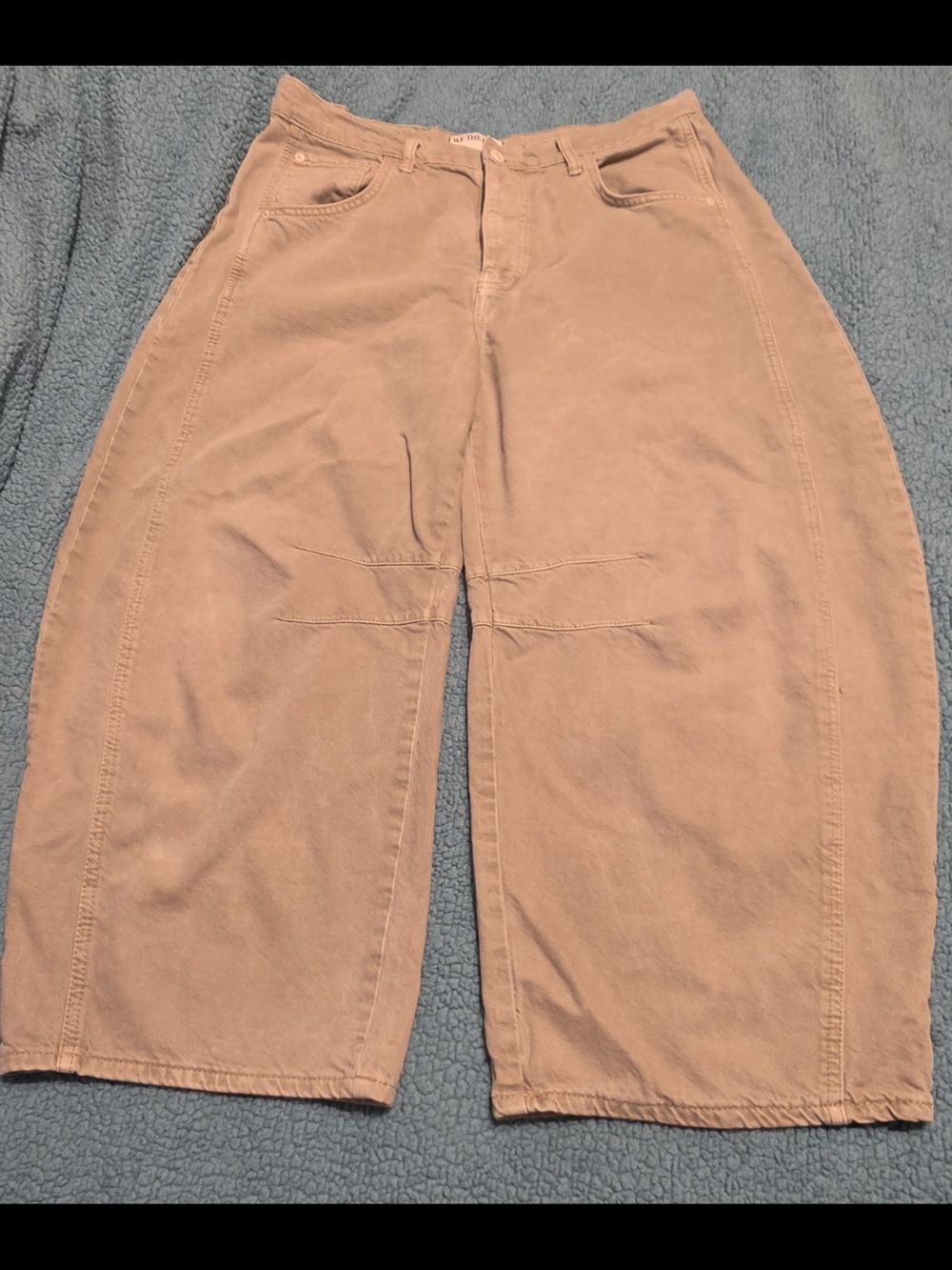 We The Free high-rise Barrel cropped pants in Grey